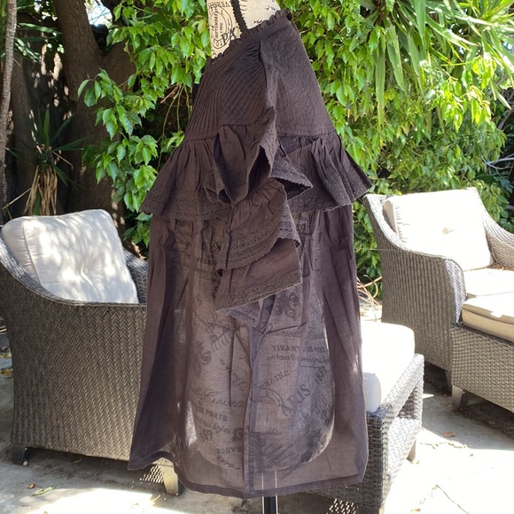 NWT Spell Dove Lace 💯Organic Cotton Blouse in Midnight size medium - Picture 8 of 14